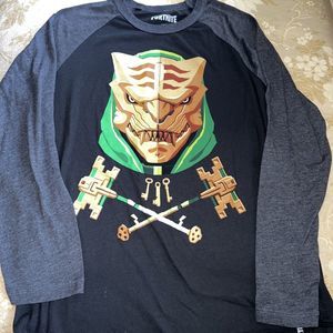 Epic Games Boys Fortnite Black Master Of Keys Character Long Sleeve Shirt